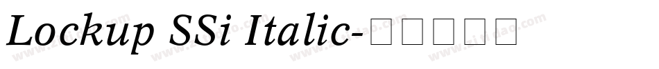 Lockup SSi Italic字体转换